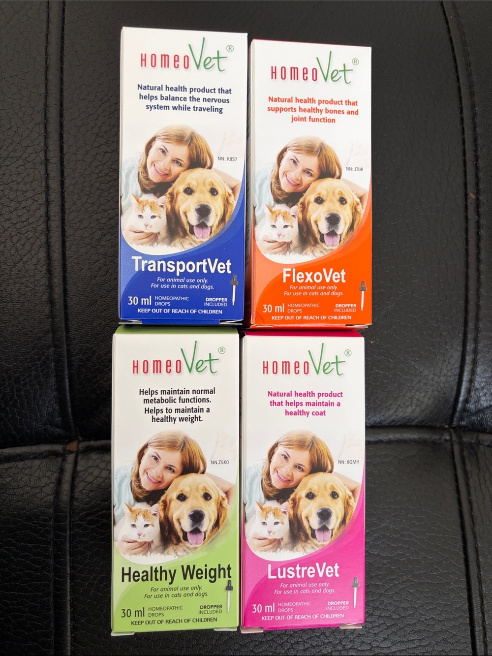 Homeo Vet products designed to promote the health of dogs and cats.